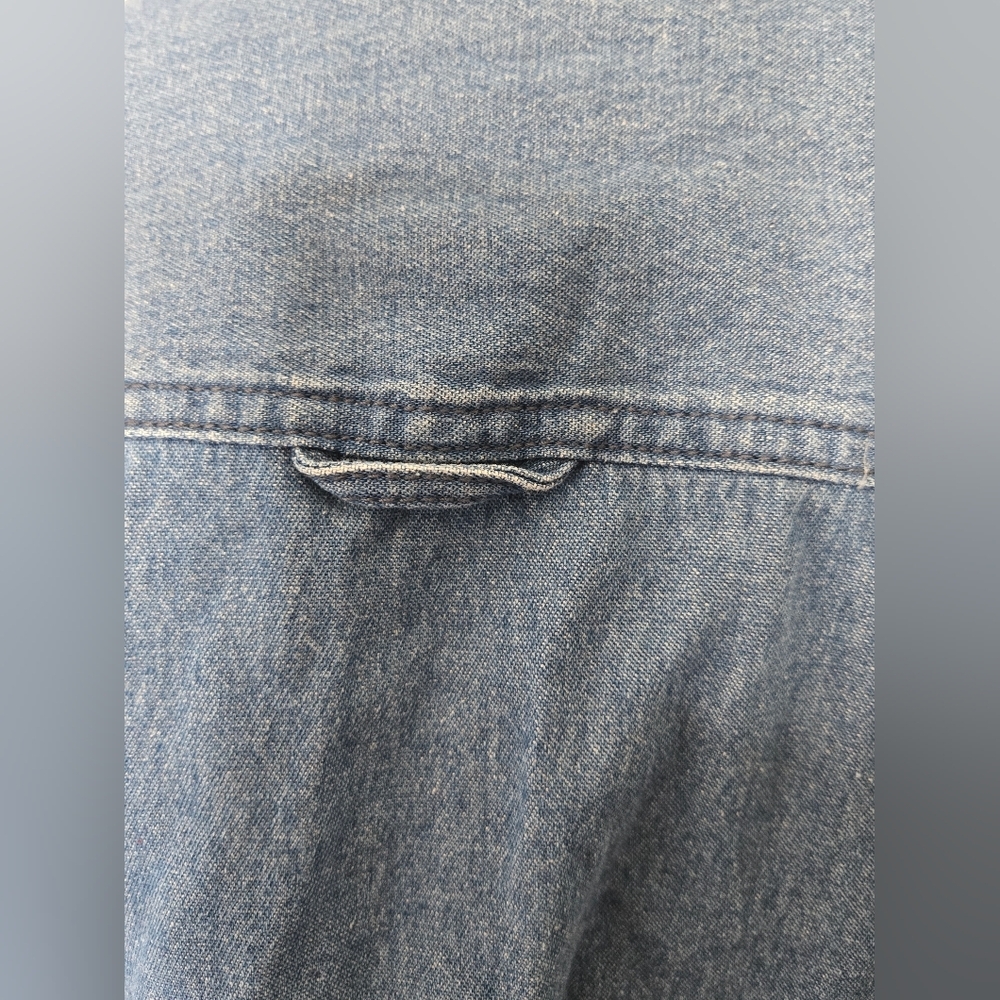 Dakota 3XLT Denim‎ Button Up Shirt Blue 100% Cotton Long Sleeve Western Workwear - Picture 6 of 9